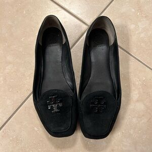 Tory Burch Black Suede Loafers